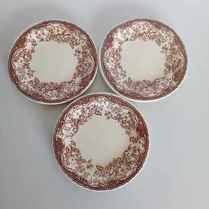 3 Vintage Baker Bros. TudorWare "Olde English" Butter Pats